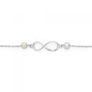 Silver-2-Cultured-Freshwater-Pearl-Infinity-Bracelet Sale