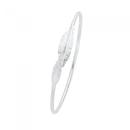Silver-Feather-Crossover-Bangle Sale
