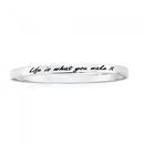 Silver-Life-Is-What-You-Make-It-Bangle Sale