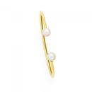 9ct-Gold-on-Silver-Cultured-Fresh-Water-Pearl-Flex-Bangle Sale
