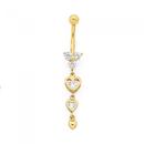 9ct-Gold-Cubic-Zirconia-Heart-Drop-Bananabel Sale