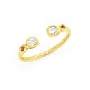 9ct-Gold-Cubic-Zirconia-Bezel-Ends-Toe-Ring Sale