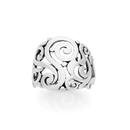 Silver-Large-Swirl-Ring Sale