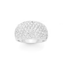 Silver-Pave-Dome-Ring Sale