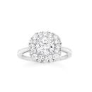 Silver-Cushion-CZ-Cluster-Ring Sale