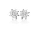 9ct-Gold-Diamond-Cluster-Stud-Earrings Sale