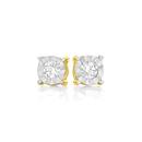 9ct-Gold-Diamond-Round-Brilliant-Cut-Miracle-Plate-Stud-Earrings Sale