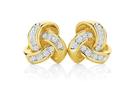 9ct-Gold-Diamond-Knot-Stud-Earrings Sale