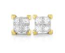 9ct-Gold-Diamond-Princess-Cut-Stud-Earrings Sale