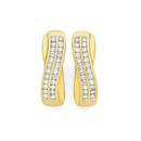 9ct-Gold-Diamond-Double-Row-Crossover-Huggie-Earrings Sale