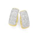 9ct-Gold-Diamond-Pave-Huggie-Earrings Sale