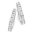 9ct-White-Gold-Diamond-Hoop-Earrings Sale