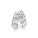 9ct-White-Gold-Diamond-Double-Row-Huggies Sale