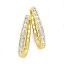 9ct-Gold-Diamond-Huggie-Earrings Sale