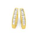 9ct-Gold-Diamond-Huggie-Earrings Sale