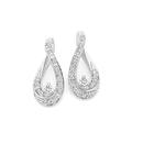 9ct-White-Gold-Diamond-Earrings Sale