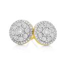 9ct-Gold-Diamond-Round-Brilliant-Cut-Miracle-Set-Cluster-Stud-Earrings Sale