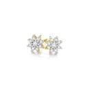 9ct-Gold-Diamond-Cluster-Stud-Earrings Sale