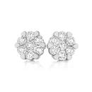 9ct-Gold-Diamond-Cluster-Stud-Earrings Sale