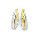 9ct-Gold-Crystal-Oval-Hoop-Earrings Sale