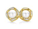 9ct-Gold-Cultured-Mabe-Pearl-Diamond-Studs Sale