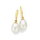 9ct-Gold-Cultured-Freshwater-Pearl-Drop-Earrings Sale