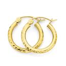 9ct-Gold-Diamond-Cut-Hoop-Earrings Sale