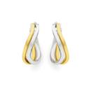 9ct-Gold-Two-Tone-Square-Tube-Hoop-Earrings Sale
