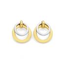 9ct-Gold-Two-Tone-Double-Open-Circle-Stud-Earrings Sale