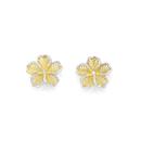 9ct-Two-Tone-Gold-Flower-Stud-Earrings Sale