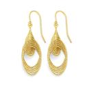 9ct-Gold-Diamond-Cut-Fancy-Drop-Earrings Sale