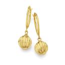 9ct-Gold-Ball-Drop-Hoop-Earrings Sale