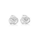 Silver-Knot-Stud-Earrings Sale