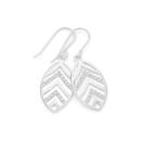 Silver-CZ-V-Design-Drop-Earrings Sale