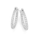 Silver-20mm-CZ-Inside-Out-Hoop-Earrings Sale