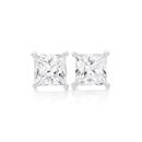 Silver-6mm-CZ-Square-Stud-Earrings Sale