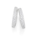 Silver-Pave-CZ-Hoops Sale