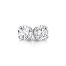 Sterling-Silver-7mm-Cubic-Zirconia-Studs Sale