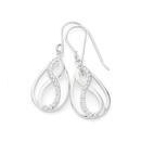 Silver-Cubic-Zirconia-Infinity-Drop-Earrings Sale