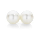 Silver-Round-Pearl-Studs Sale