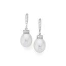 Silver-Cultured-Fresh-Water-Pearl-Drop-Earrings Sale