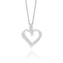 9ct-White-Gold-Diamond-Heart-Pendant Sale