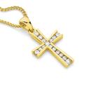 9ct-Gold-Diamond-Cross-Pendant Sale