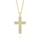 9ct-Gold-Diamond-Cross-Pendant Sale