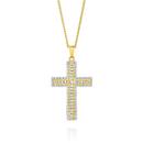 9ct-Gold-Diamond-Cross-Pendant Sale