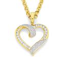 9ct-Gold-Diamond-Open-Heart-Enhancer-Pendant Sale