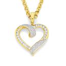 9ct-Gold-Diamond-Open-Heart-Enhancer-Pendant Sale
