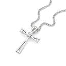 9ct-White-Gold-Diamond-Cross-Pendant Sale