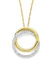 9ct-Gold-Two-Tone-Diamond-Circle-Pendant Sale