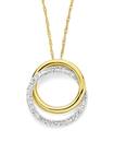 9ct-Two-Tone-Gold-Diamond-Double-Circle-Pendant Sale